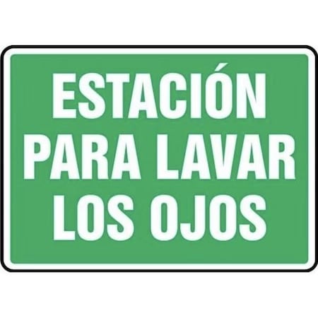 Accuform Eye Wash Station, Adhesive Poly, 10 in x 14 in, Adhesive SHMFSD988VS